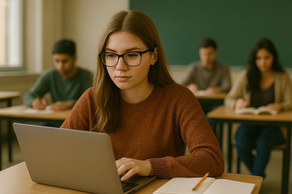 Cover image showing academic research assistance with students, books, and digital tools.
