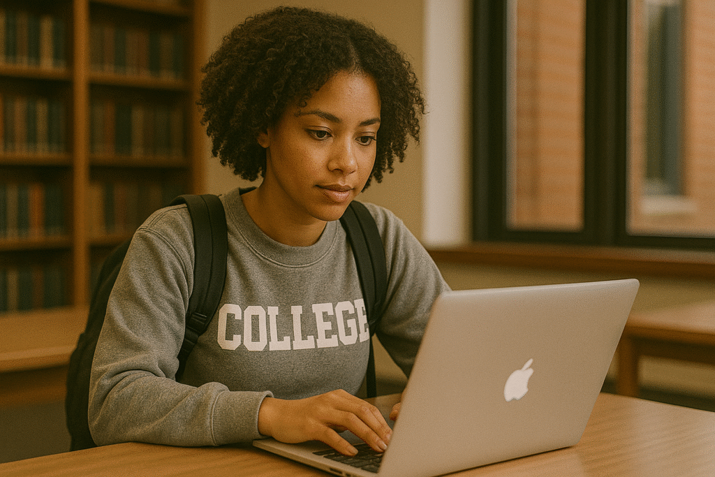 Student managing exam stress with relaxation techniques and study planning